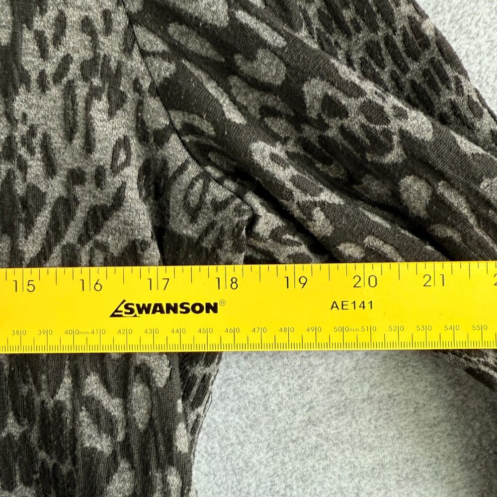 Notations Grey Abstract Animal-Print Button Jacket — Size S - Picture 10 of 10